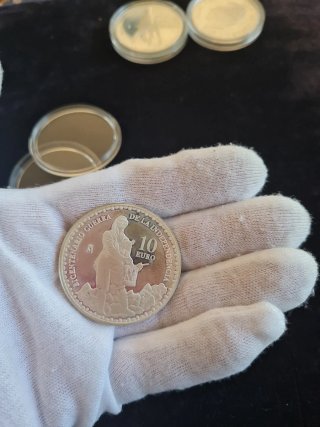 Moneda Plata 10 Euro Guerra Independencia