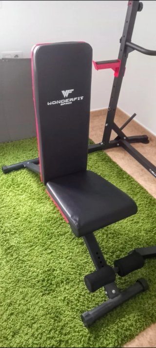 Gimnasio en casa: Banco, pesas y barras