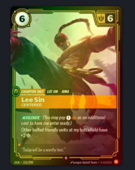 Lee Sin Centered V.1 Rara Orígenes
