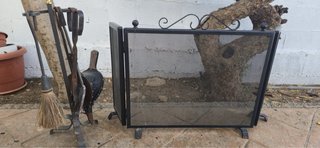 Estufa de leña con tubos y accesorios