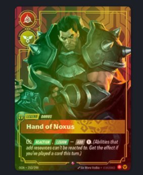Darius, Hand of Noxus (V.1 - Rare) Origins