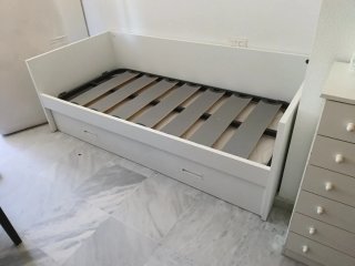Cama nido blanca con cajones