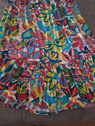 Vestido largo estampado sin mangas