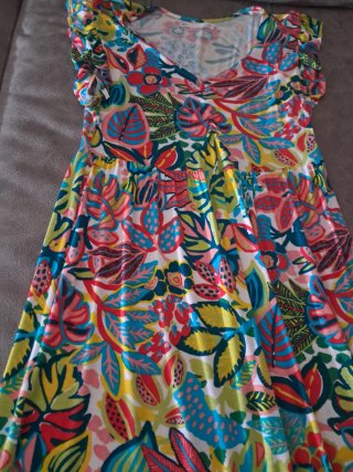 Vestido largo estampado sin mangas