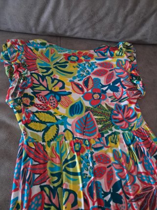 Vestido largo estampado sin mangas