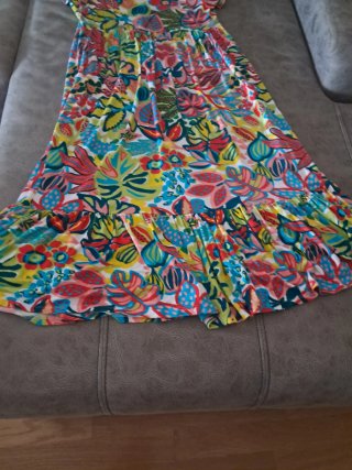 Vestido largo estampado sin mangas