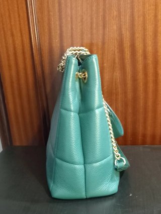 Bolso de piel auténtica acolchado