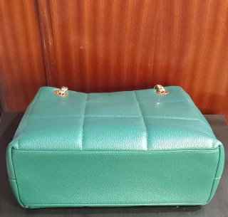 Bolso de piel auténtica acolchado