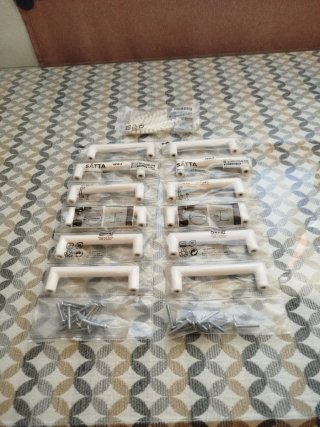 Tiradores IKEA SÄTTA blancos (10 unidades)