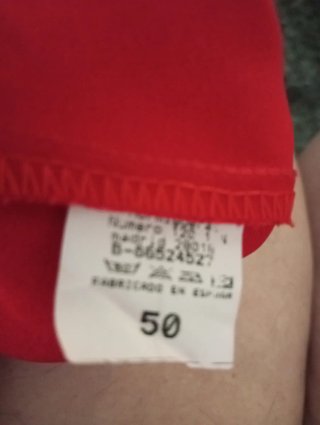Pantalón pitillo rojo talla 50 mujer