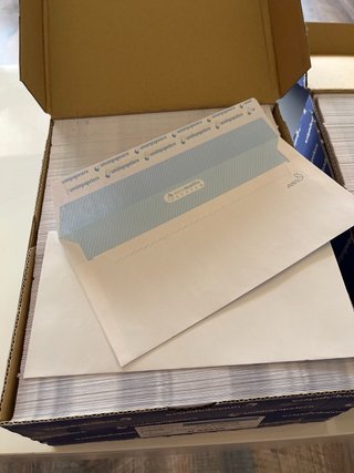 5 Cajas Sobres Americanos Sin Ventana