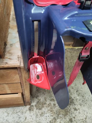 Sillita bici para bebé azul y roja