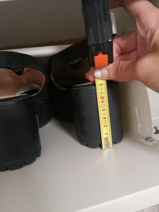 Sandalias de Tacón con Plataforma Negras Talla 40