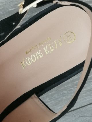 Sandalias de Tacón con Plataforma Negras Talla 40