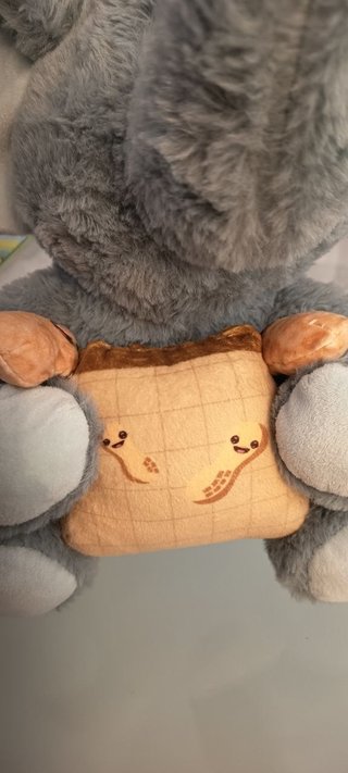 Peluche elefante gris con cojín, muy suave