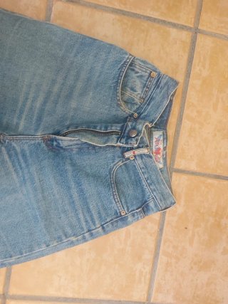 Vaqueros niña azules