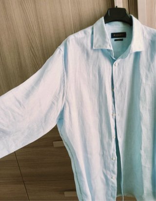 Camisa PIOMBO Lino Azul Agua Talla XL