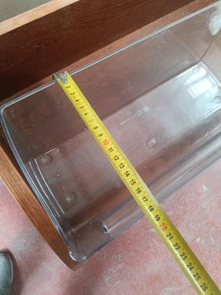 Cajón de nevera transparente