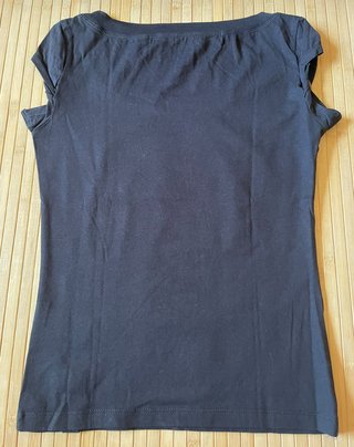 Camiseta Goldigga Mujer Talla S Negra Brillos