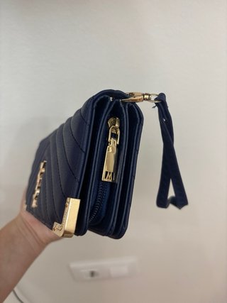 Cartera Saint Laurent Azul y Dorada