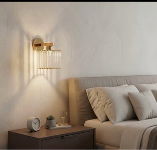 2 Apliques Pared Rose Gold Cristal