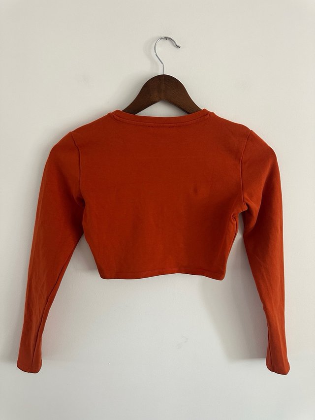 Crop top manga larga teja ZARA