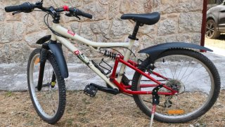 Bicicleta Montaña Rockrider Roja/Crema