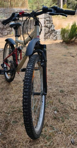 Bicicleta Montaña Rockrider Roja/Crema