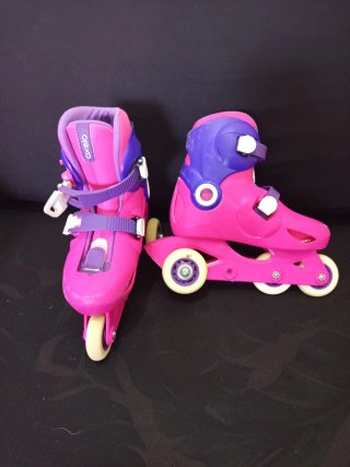 Patines niña rosa y morado talla 30-33