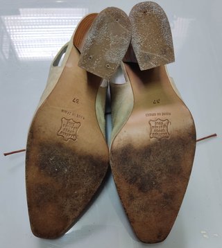 Zapatos Pura López piel destalonados beige/marrón