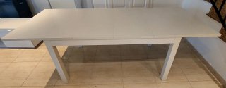 Mesa de Comedor Extensible Blanca Ikea con 3 silla