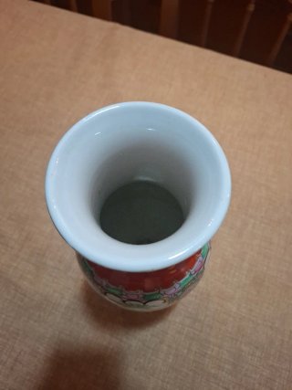 Jarrón chino porcelana dorado