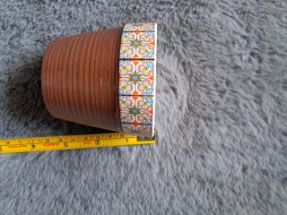 Piccolo Vaso in Ceramica Stile Maiolica
