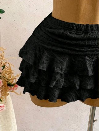 Conjunto negro festival top y falda PANTALÓN