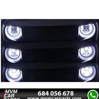 Faros delanteros Led Angel Eyes DRL Black para Jee