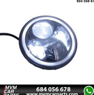 Faros delanteros Led Angel Eyes DRL Black para Jee