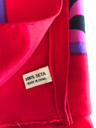 Foulard de seda multicolor