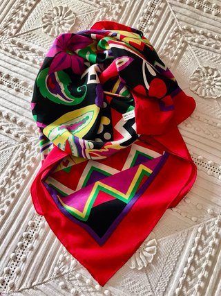 Foulard de seda multicolor