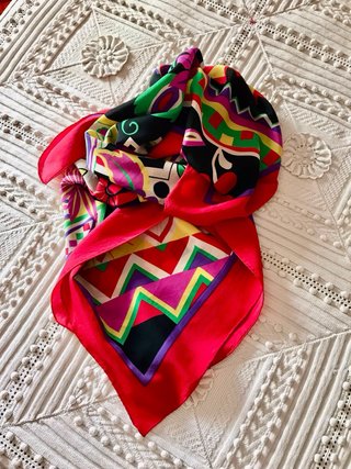 Foulard de seda multicolor