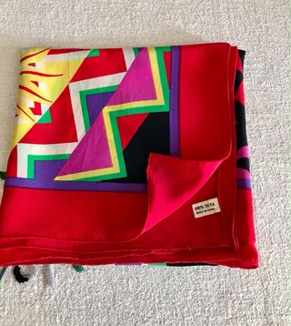 Foulard de seda multicolor