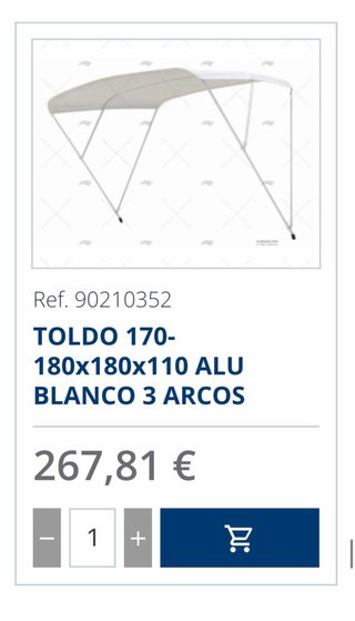 Toldo Bimini Plegable Aluminio Blanco