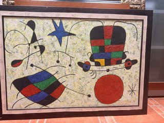 Pintura abstracta con marco