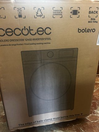 Lavadora Cecotec Bolero 12450 Inverter Steel nueva