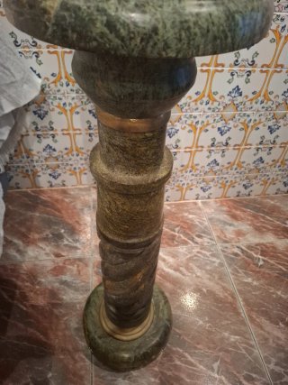 Columna Pedestal Salomónico MÁRMOL VERDE MAC