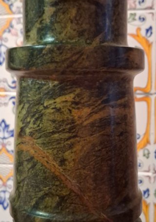 Columna Pedestal Salomónico MÁRMOL VERDE MAC