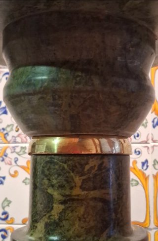 Columna Pedestal Salomónico MÁRMOL VERDE MAC