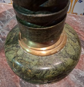 Columna Pedestal Salomónico MÁRMOL VERDE MAC