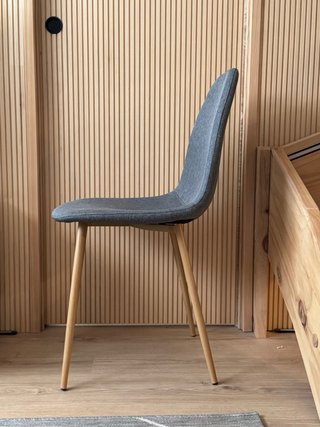 4 Sillas comedor estilo escandinavo gris