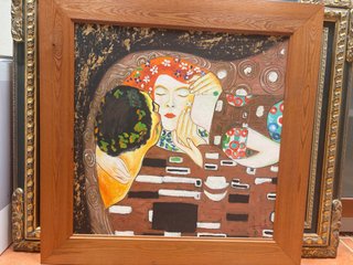 Pintura El Beso Klimt con marco