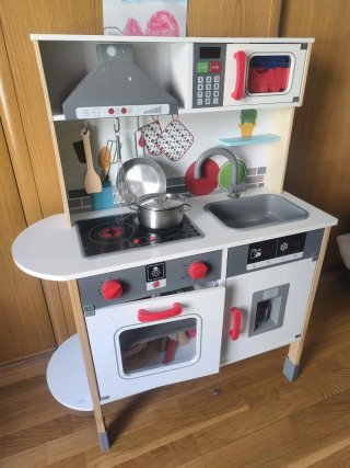 Cocina infantil madera con accesorios